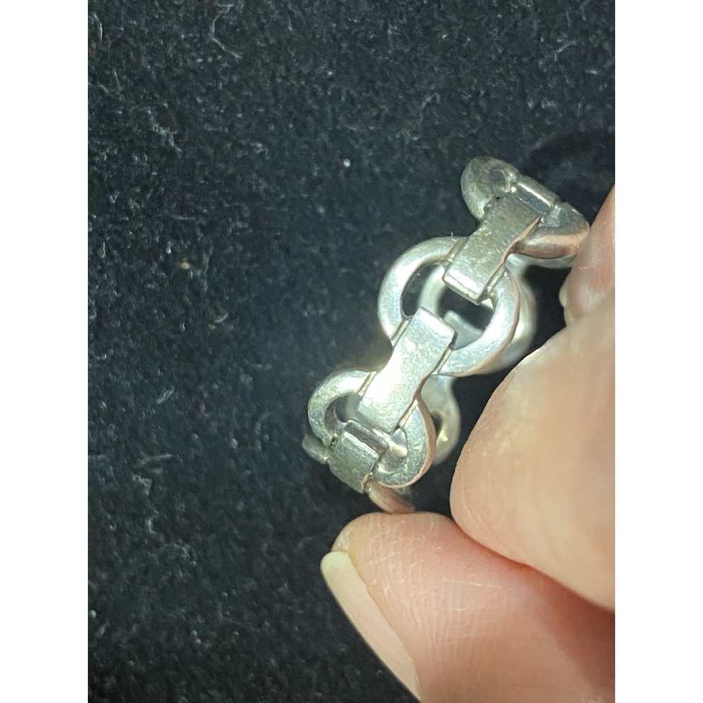 Sterling Silver 925 Interlocked Circles Ring Native American-Size 9